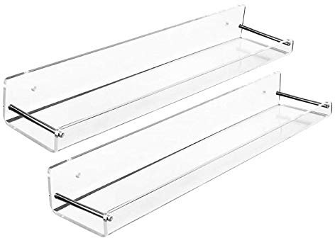 Tubayia 2 Stück Acryl Wandregal Hängeregal Wandhalterung Regal für Action Figuren, Lautsprecher
