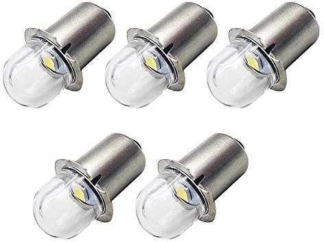 Ruiandsion Upgrade Ampoules de lampe de poche LED P13.5S Prise de base Ampoules LED blanches Remplacement 3V pour lampes de torche de lampe de poche de phare, sans polarité (lot de 5)