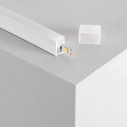 LEDKIA LIGHTING Profilé Flexible Silicone Néon sur Mesure pour Ruban LED 12/24V jusqu'à 10mm 1 m