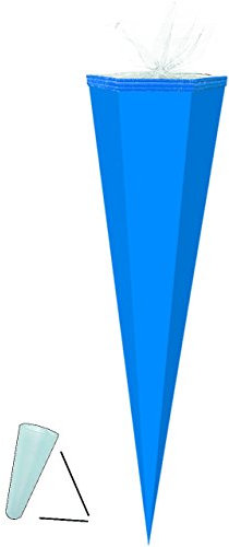 alles-meine.de GmbH Schultüte Rohling - dunkel Blau - 85 cm/Tüllabschluß Zuckertüte - zum Basteln, Bemalen und Bekleben Bastelschultüte
