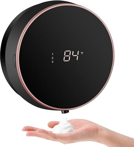 Seifenspender Automatisch Wandbefestigung Schaumseifenspender Elektrischer Soap Dispenser No Touch Wandmontage Sensor Seifenschaumspender Kunststoff Küche Bathroom Schaumspender Schwarz