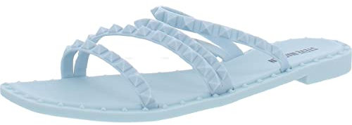 Steve Madden Skyler Flache Sandalen für Damen, babyblau, 35 EU