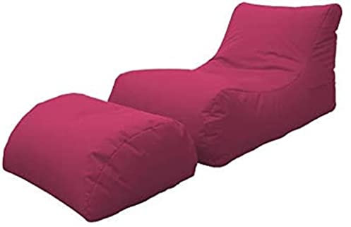 Dmora Pouf Crinum, Poltrona Multiuso, Poltroncina Sacco, Pouf poggiapiedi, Made in Italy, 120x80 h60 cm, Fucsia