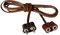 BELI-BECO 503 Prolunga 100 cm – Doppia spina e presa con 8 mm di distanza e diametro perno: 2,6 mm (marrone)