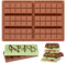 Fimary Moldes de chocolate, moldes rectangulares para barra de chocolate, moldes de silicona para hornear, moldes para derretir cera, paquete de 1
