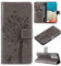 VEEMOS Handyhülle für Samsung Galaxy A53 5G Hülle Klappbar Katze-Baum mit Kartenfach Klapphülle Schutzhülle Handy Tasche Leder Book Flip Case Cover Handytasche Damen - Grau