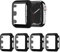 AOTUAO 4 Pezzi Cover Compatibile con Apple Watch Series 3 2 1 42mm con Vetro Temperato, iWatch Case Protettore Schermo e Pellicola Protettiva Custodia per Apple Watch Series 3 2 1 42mm(4 Black)