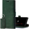 SURAZO Slim Magnet Handyhülle für Samsung Galaxy S23 Ultra Hülle Leder – Klappbare Echtleder Schutzhülle [Kartenfach, RFID Schutz] Flip Klapphülle Wallet Case Cover Lederhülle (Dunkelgrün)