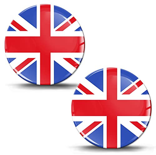 Biomar Labs 2 x Aufkleber 3D Gel Silikon UK Flagge Fahne United Kingdom Aufkleber Autoaufkleber Auto Motorrad Fahrrad Fenster Handy Laptop PC Tablet Tür KS 198 Z*