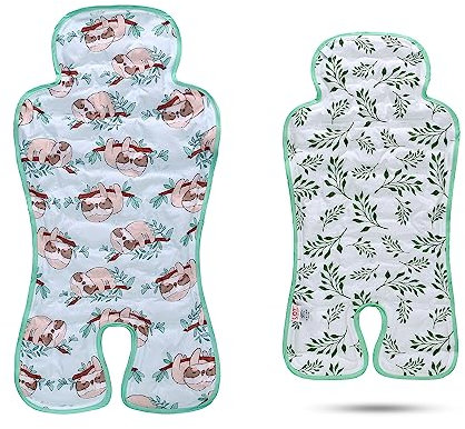 Baby Sitzauflage Kinderwagen, universelles Sommer Kinderwagen Kühlpad,Kinderwagenauflage für Babyschale Buggy, Weiche und Reversible Autositz Kinderwagenauflage
