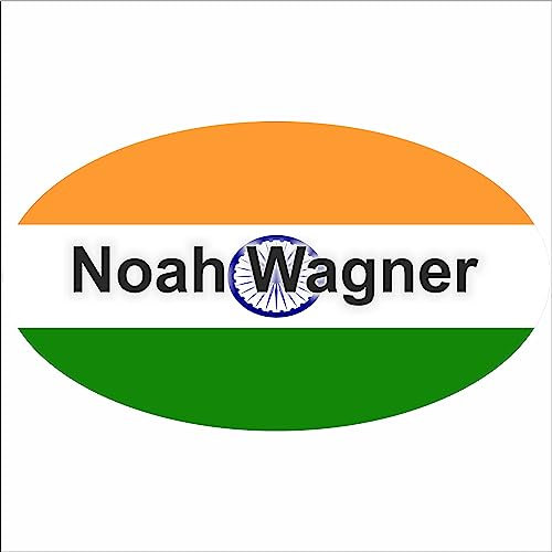 Kiwistar Klebeetiketten - Aufkleber - Fahne - Flagge - Indien - 10x6,6 cm - mit Wunschtext - Name - personalisiert - Namensaufkleber - Autoaufkleber - Racing