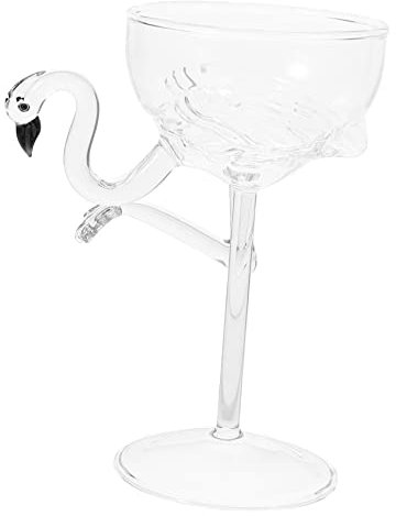 KONTONTY Verre à Vin Décoratif Flamant Rose Gobelet Unique Cristal Transparent Pour Mariages Fêtes Et Événements à Domicile