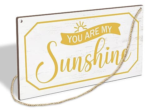 You Are My Sunshine Holzschild zum Aufhängen, Wanddekoration, Schild mit inspirierenden Zitaten, rustikales Holzschild, Wandkunst für Zuhause, Kinderzimmer, Wohnzimmer, Esszimmer, Bauernhaus, Garten,