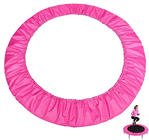 Trampolin Randabdeckung 96-120cm, Indoor Erwachsene Kinder Fitness Trampolin Umrandung, 800D Reißfest Oxford-Tuch Federabdeckung, 100% UV-beständig Trampolin Zubehör Ersatzteile,Rosa,96cm(38inch)