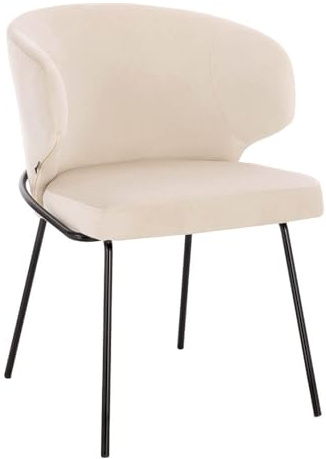 Home Deluxe - Polsterstuhl Amara- 1 Stück, Farbe: Samt Beige - weiche Polsterung, bis 120 kg belastbar I Küchenstuhl Speisestühle Esszimmerstühle