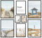 ARTFAVES® Poster Set - NORDIC DREAMS - mehrteilige Wanddeko Wohnzimmer & Schlafzimmer - 8 moderne Wandbilder Hygge, Nordsee, Meer, Strand, Dünen - mit Rahmen Schwarz