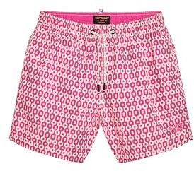 Superdry Herren 15-Zoll Badeshorts aus recyceltem Material mit Print Pink Geometrischer Print M