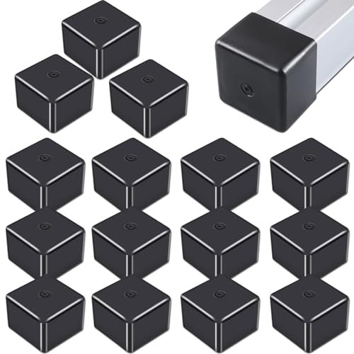 PARTSEE Endkappen 40x40 Solarschiene Aluprofil, Schützen Solarmodul Halterung Montageschiene, Vierkantrohreinsätze Endkappe Abdeckkappe für Montageprofil 40x40 Solar (16pcs)
