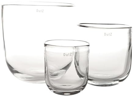 Dutz collection DutZ Vase oval | Clear | H16 D15x11 cm |mundgeblasenes Glas, 1470942