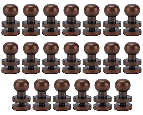 Kuuleyn Monaco Rivetti Bronzo Rosso Viti a Testa Tonda Viti a Testa Monaco Chiodi Bagagli Gioielli Accessori Hardware per Cintura Artigianale in Pelle Portafoglio Borsa (7X6mm)