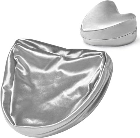 Zelimun Zelimun Kissenbezug für Knie, Ersatzkissen, Beinkissen, Herzbezug (grau), Bezug für Knie, Ersatzkissen, Beinkissen, Herzbezug (grau)