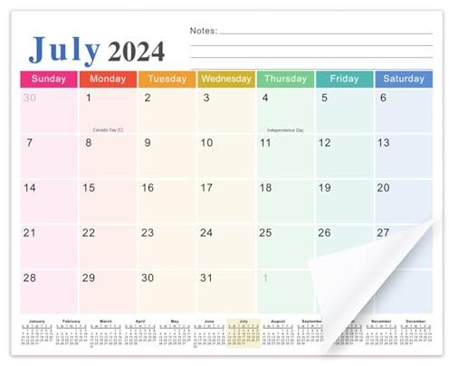 Magnetic Calendar For Refrigerator Calendar 2024-2025, Fridge Calendar 11.8x10'' magnetic calendar for fridge 18-Month From July 2024-Dec 2025, fridge calendar For Easy Organizing Deadline