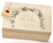 Amari ® Personalisierte Erinnerungsbox aus Holz | Blütenbogen (001.09) | Individuelles Hochzeitsgeschenk Erinnerung Hochzeit Personalisiertes Holzkiste