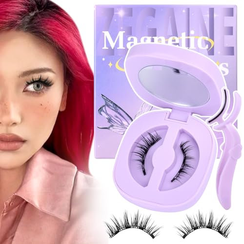 Manga Magnetic Eyelashes Natural Look Reusable Magnetic Lashes with Applicator Natural Magnetic Eyelashes Lashes Kit No Glue Needed Magnetic Lashes without Eyeliner by Zegaine (1 PAIR)