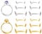 ELETIUO Metal Ring Guard Set, 12 Pack, 3 Sizes, Ring Adjuster Tightener Spacer, Golden/Silver