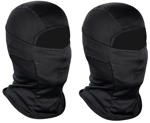 2PCS Balaclava Face Masks, Ski Mask Neck Warmer Lightweight Breathable Elastic Multifunctional Full Face Cover UV Protection and Wind Protection Unisex Men Women for Motorcycle Cycling Running