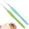 JJUNW 2 Stück Mini Häkelnadel Set, Kleine Spitze Häkelnadeln 0.5 mm 0.6 mm Häkelnadeln mit Weicher Griff Häkelnadel Stricknadel Ultrafeine Häkelnadelset für Spitzen Dünnes Garn Feines Häkeln(2)
