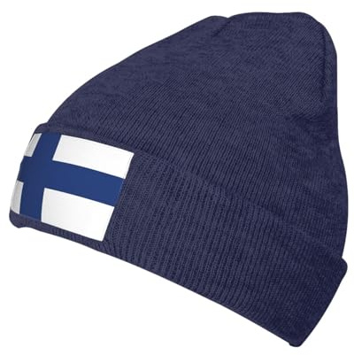 LGHDFYO Beanie-Mütze mit finnischer Flagge für Herren und Damen, lockere Winter-Strickmütze, weiche Skimütze, Unisex, warmes Accessoire