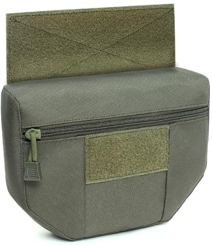 MUCHER Taktische Tasche Tactical Drop Pouch für Chest Rig, Unterbauch-Tragetasche für Ausrüstung Utility Tool Dangler Organizer Pouch für JPC CPC AVS (Grün)