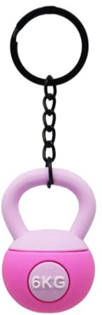 Stilvoller 3D-Kugelhantel-Schlüsselanhänger, trendiger Kugelhantel-Schlüsselanhänger, Anhänger, Ornament für Autoschlüssel und Rucksäcke, Pink, As Show