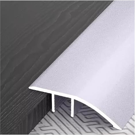 Bodenübergangsleisten für Laminatböden, Türschwellenrampe für Rollstuhlfahrer, Fliesen auf Holz, Metallreduzierstück für stark frequentierte Türöffnungen, einfache Installation (Farbe: Silbe