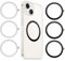 6 Stück Magnet Ring Aufkleber für MagSafe Ring Metallringe Selbstklebend Magnetring für Handyhülle Universal Magnetring Handy Magnetic Phone Sticker Kompatibel mit iPhone Samsung Android Phone Cases