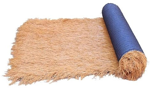 Synthetisches Strohdach, Künstliche Palmen-Strohdachrollen, Palmenstrohrolle, Feuerfestes Tiki-Hütten-Grasdach, Weihnachtskrippe, Weihnachtsfeier-Dekor, For Terrasse, Zaun, Entenjalousien, Gras(0.5x11