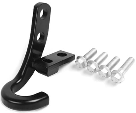 BGRVCKS Gancio per rimorchio per Jeep per Wrangler JK JL 2007-2023 Paraurti Posteriore per Auto Gancio Traino Rimorchio Ricevitore Barre di Traino(Black for JL 2018+)