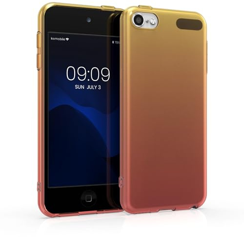 kwmobile Hülle kompatibel mit Apple iPod Touch 6G / 7G (6. und 7.Generation) - Silikon Backcover Schutzhülle - Cover Case Zwei Farben Gelb Rosa