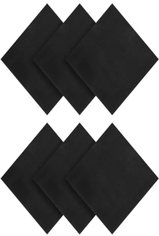 PATIKIL Adhesive Foam Padding, 6pcs 100 x 100 x 1.5mm Closed Cell Foam Sheet Neoprene Rubber Self Stick Anti-Slip Pads for Furniture Cars Speakers Keyboards Door Frame Gaps, Black