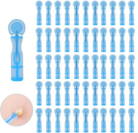 100 Stück Pickel Ausdrücken Werkzeug, Mitesserentferner, Mitesser Makel Entferner, Pickelnadeln, Pickelentferner Akne Pickel Nadeln für Professionelle Hautpflege Hause