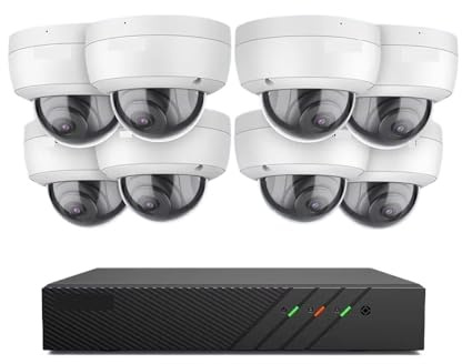 5MP FHD POE-Netzwerk-Videosicherheitssystem H.265+ 6MP NVR Mit Wetterfesten Überwachungs-POE-Kameras Audio In Der IP-Kamera Bewegungserkennung(None,8pcs Cameras)