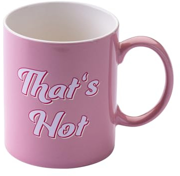 Paris Hilton That's Hot Tasse – Elegante Steingut-Tasse in Dunkelrosa, 350 ml, mit ikonischem Aufdruck, Designed in Germany, Reinigung per Hand