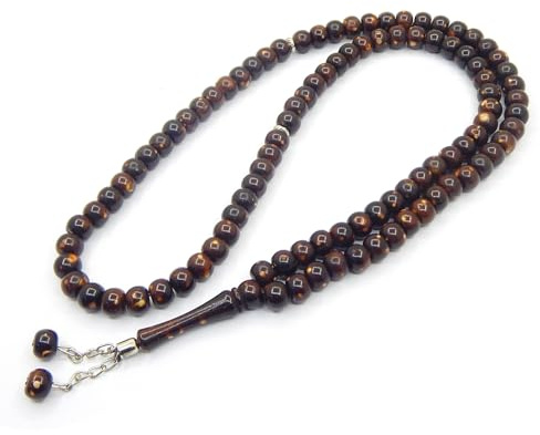 Perlin Islamisk bönslänk 99 Tasbih i harts Muslimsk Mala Muslim bön Tespih Misbaha Koran Pärlsmycke Kultaccessoar för kvinnor män Present, Klein, Harts