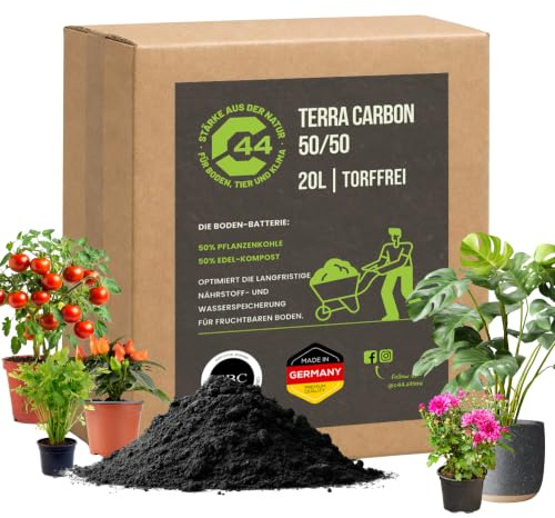 20L Aktivierter Bodenaktivator für Terra Preta, Terra Carbon 50/50 Pflanzenkohle & Kompost – Rettung für sandige Böden – Körnung 0-8mm | C44-Zittau