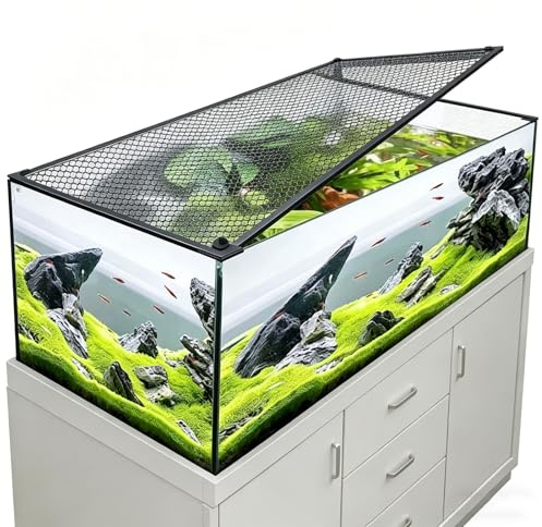 Magnetische DIY-Aquarium-Abdeckung gegen Herausspringen von Reptilien(100x40cm/39.37x15.75in)