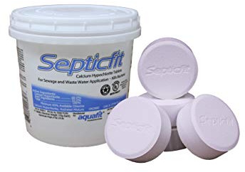 Septicfit Septic Chlorine Tablet - 6 Tablet Pail - 2 lbs - NOT for USE in Swimming Pools White