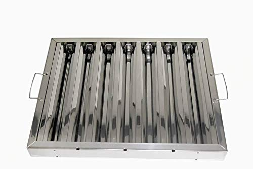 6x Canopy Grease Baffle Filter Stainless Steel Kitchen Extraction Hood 395x495mm