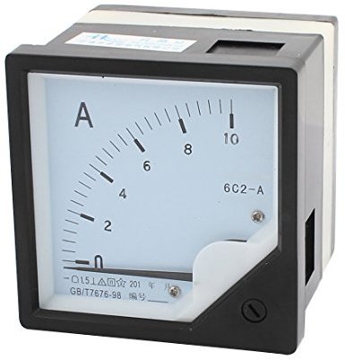 sourcing map Analoges Strommessgerät DC 0-10A 6C2 Amperemeter | 1 Stück, Ampere Tester Gauge, Für Stromkreisprüfung Batterie Laden