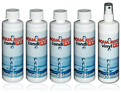 4x250 ml Wasserbett Konditionierer Conditioner + 1 Reiniger Vinylreiniger 250 ml Aqua Refit Set